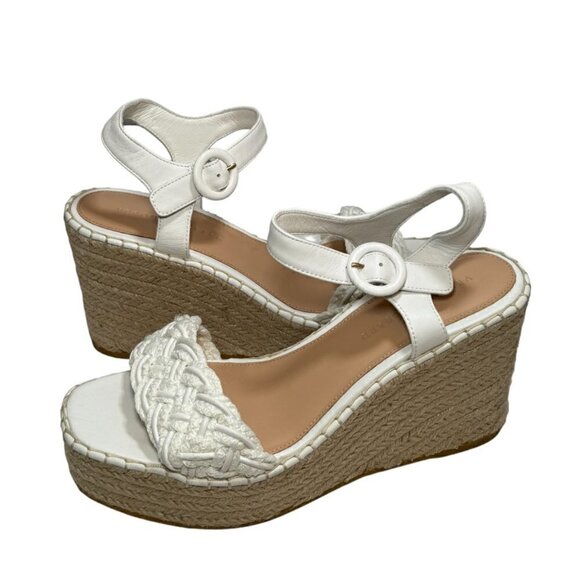 VERONICA BEARD Reema Braided Ankle-Strap Wedge Espadrilles, Size 10 New - Picture 4 of 7